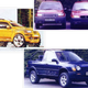 Early Freelander design studies. Top right shows original Pathfinder on the left and the Rover Oden on the right